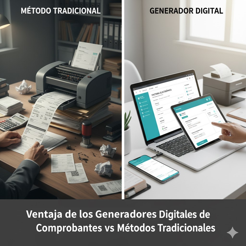Ventajas de los Generadores Digitales de Comprobantes vs Métodos Tradicionales